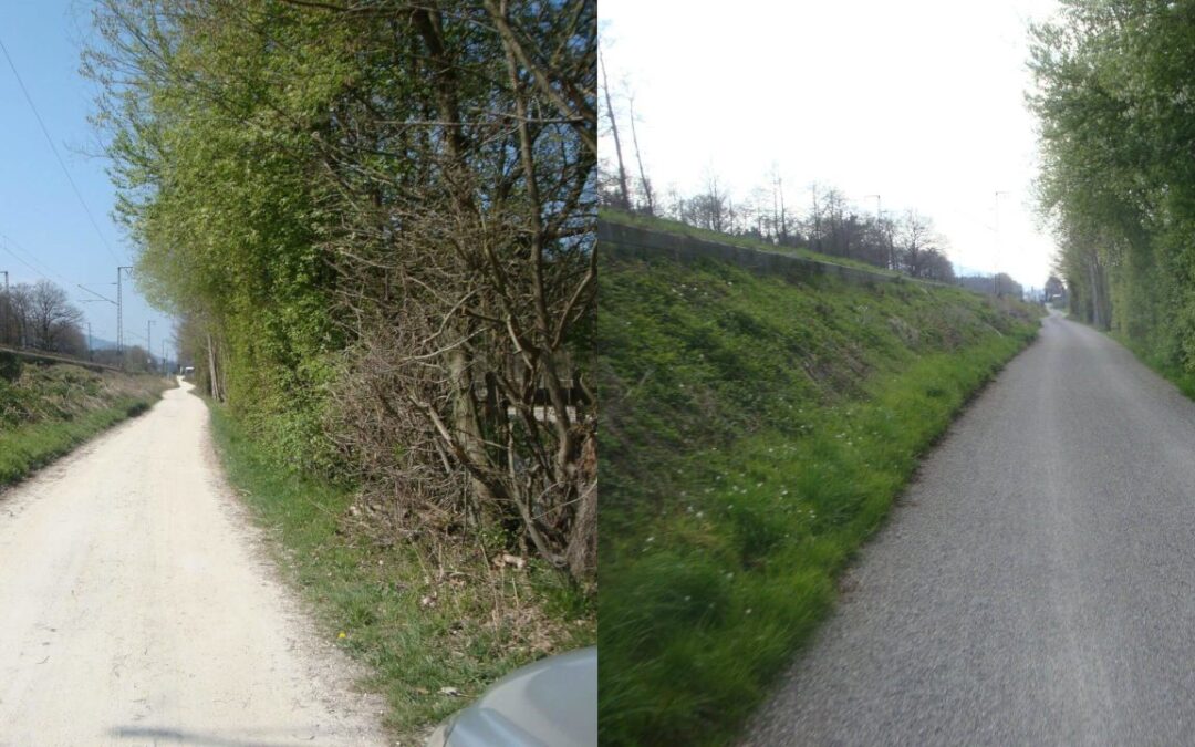 Bericht zur Sanierung des Radwegs bei Percha in der Gemeinde Ainring